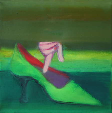 2007 - Zöld cipö 30x30cm o.c