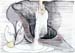 2009 - Gyertya cipö és tojáshéj 20x30cm rajz